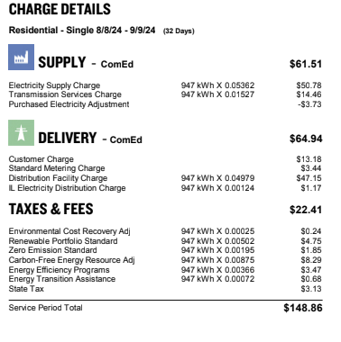 bill without net metering