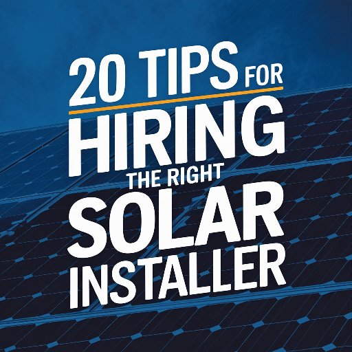 20 Expert Tips to Choose Your Perfect Solar Installer